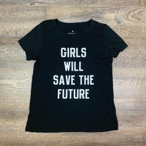 AE Soft & Sexy Graphic Tee XS Black